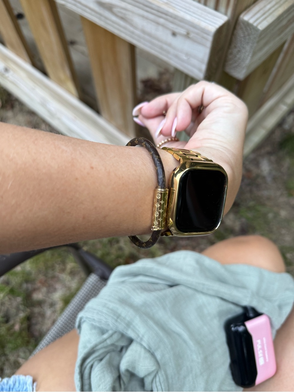 Louis Vuitton Brown and Gold Monogram Bracelet-bag box serial number and receipt - Picture 4 of 7